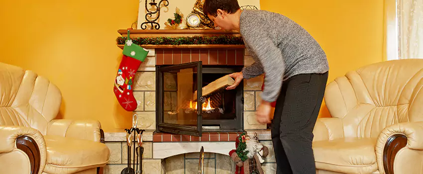 Rusted Metal Fireplace Restoration in Chesterfield, Missouri